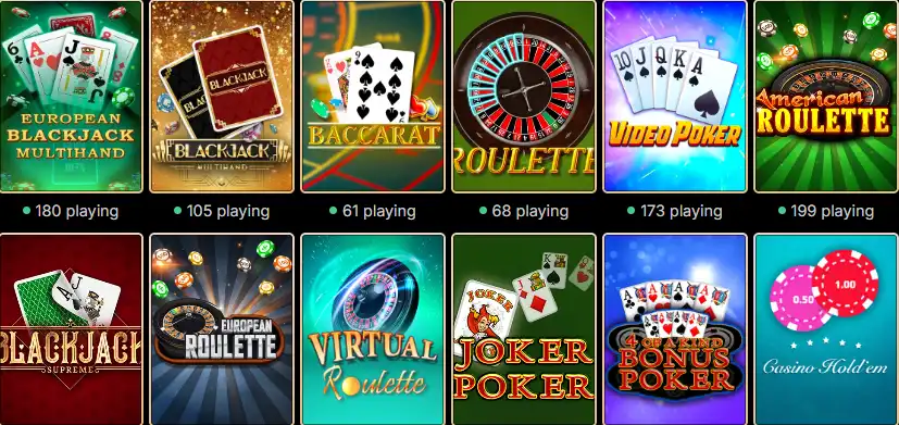 spartaza casino table games
