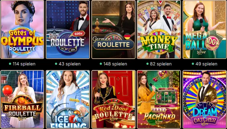 spartaza casino top live games